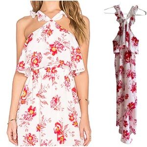 Tularosa Santorini Midi Dress in Fuchsia Bloom Size XS